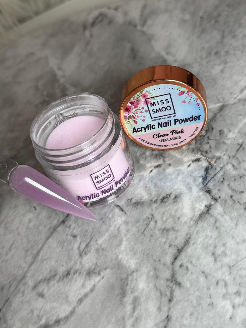 Miss Smoo Acrylic Nail Powder - Clear Pink (MS03)