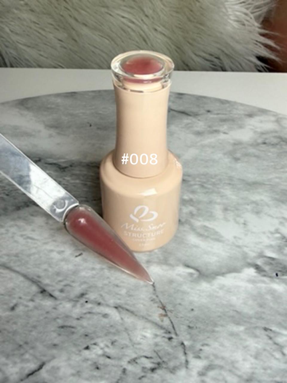 Miss Smoo Structure Gel / Rubber Base Coat - Shade #008 Deep Rose (15ml)