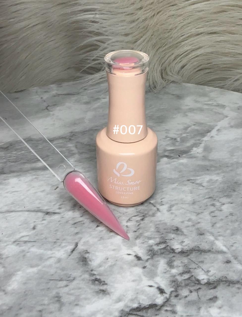 Miss Smoo Structure Gel / Rubber Base Coat - Shade #007 Rose Pink (15ml)