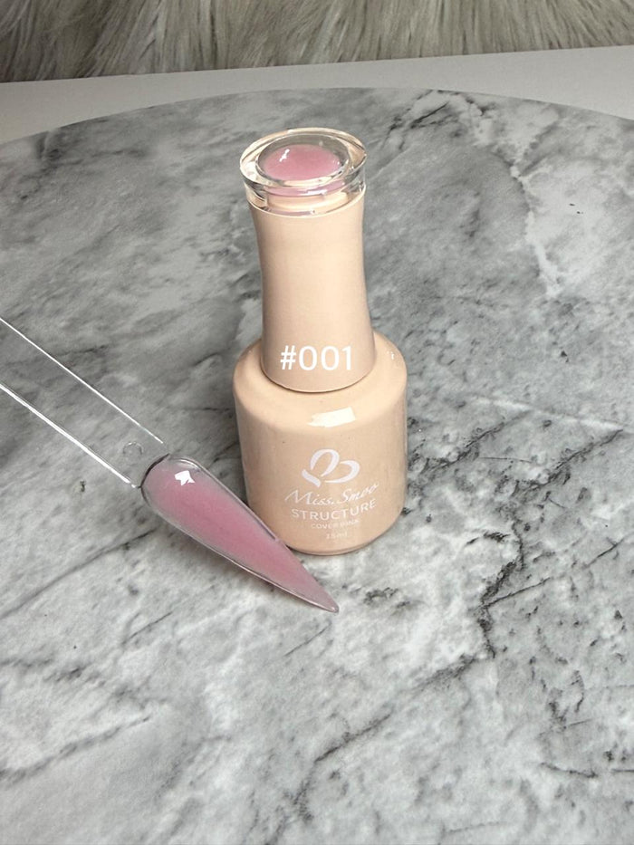Miss Smoo Structure Gel / Rubber Base Coat - Shade #001 Soft Rose (15ml)