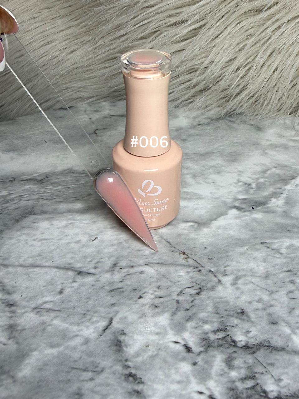 Miss Smoo Structure Gel / Rubber Base Coat - Shade #006 Ballet Pink (15ml)
