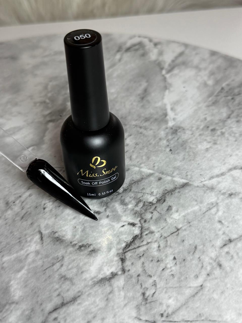 Miss Smoo Gel Polish - Jet Black (No. 050) (15ml)