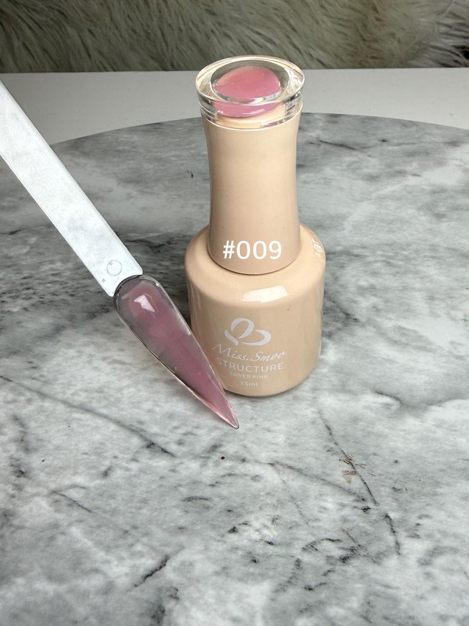 Miss Smoo Structure Gel / Rubber Base Coat - Shade #009 Blush Pink (15ml)
