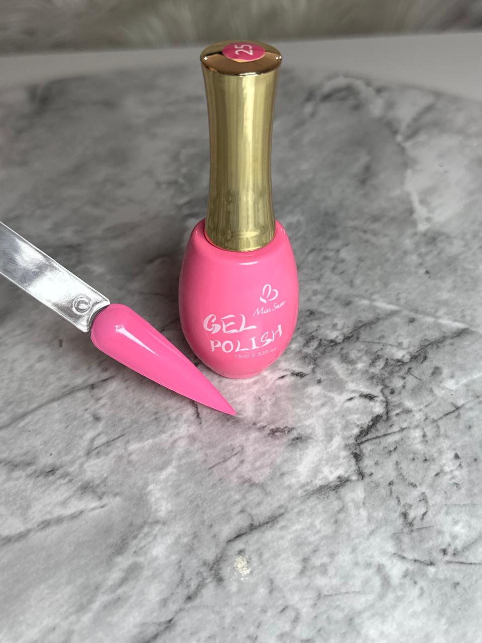 Miss Smoo Gel Polish - Vibrant Hot Pink (No. 25) (15ml)