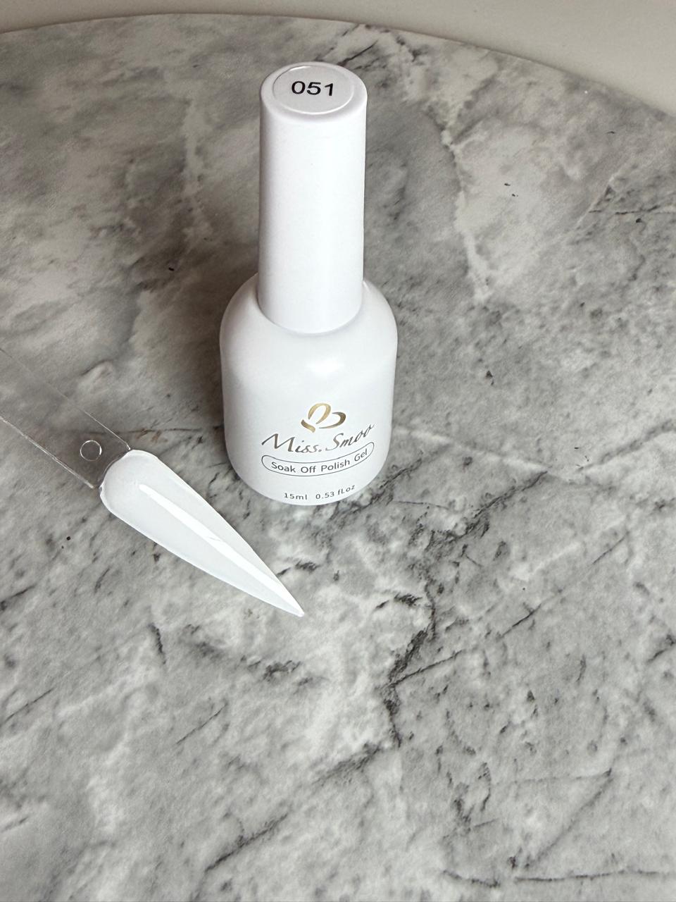 Miss Smoo Gel Polish - Pure White (No. 051) (15ml)