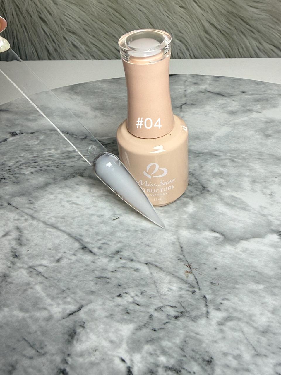 Miss Smoo Structure Gel / Rubber Base Coat - Shade #04 Milky White (15ml)