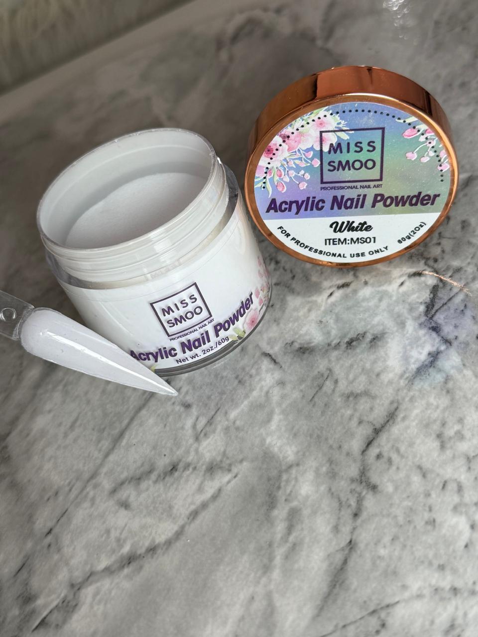 Miss Smoo Acrylic Nail Powder - White (MS01)